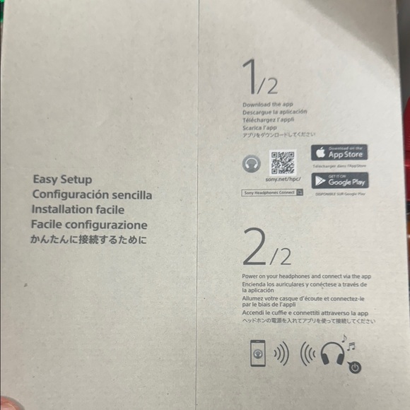 Sony Blue Wireless Noise Canceling Headphones - Picture 3 of 4